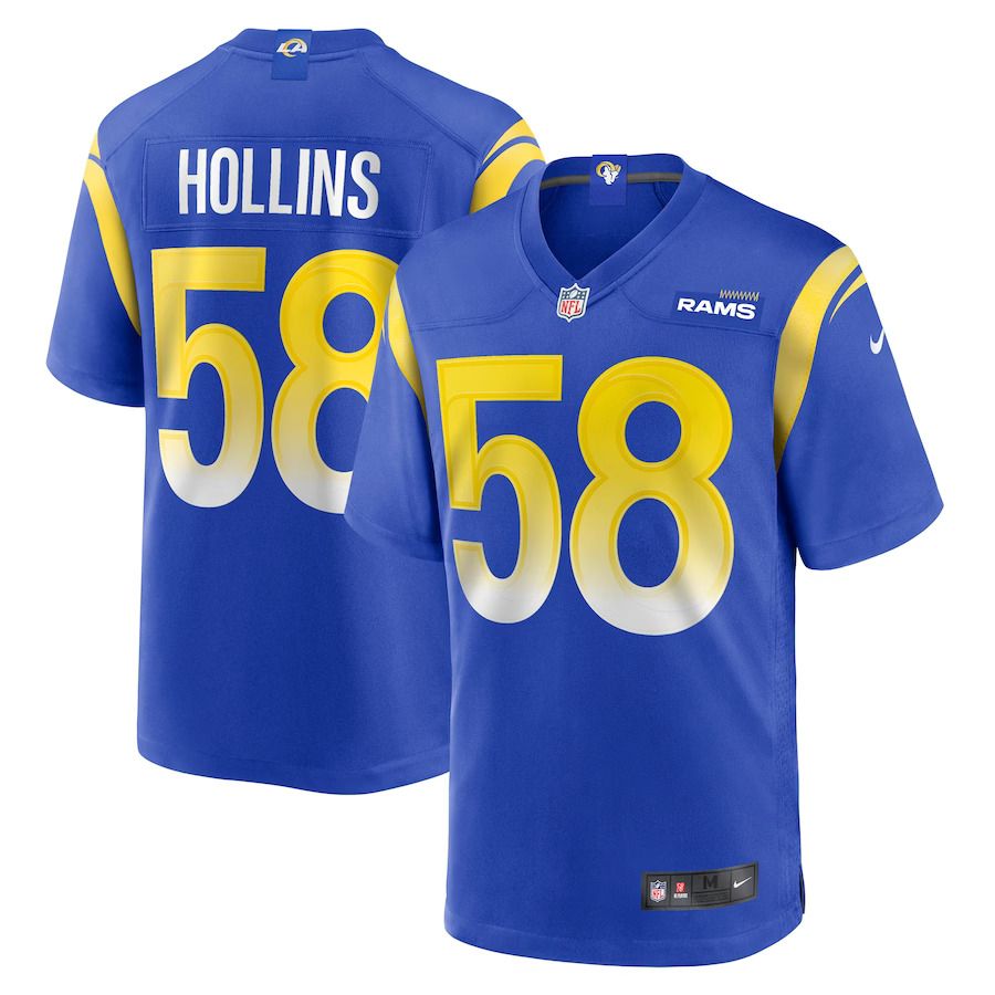 Men Los Angeles Rams #58 Justin Hollins Nike Royal Game NFL Jersey